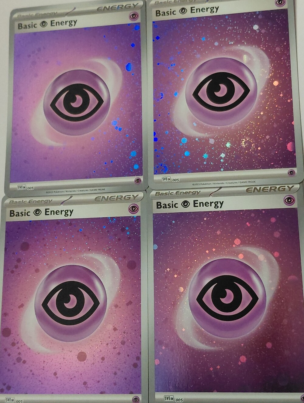 4 Card Lot - 151 Cosmo Holo Psychic Energy Cards